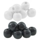 Wooden Bead Ball 20mm (Ø~5mm)