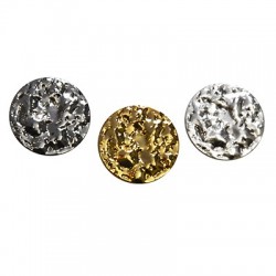 Ciondolo in Metallo Ottone Rotondo Martellato 24mm