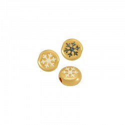Zamak Slider Round w/ Snowflake & Enamel 9mm (Ø2.2mm)