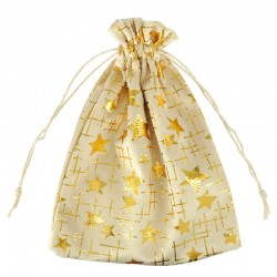 Christmas Pouch Bag w/ Stars 17x23cm