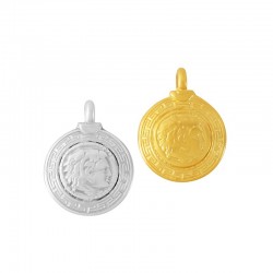 Zamak Charm Round Great Alexander 25mm