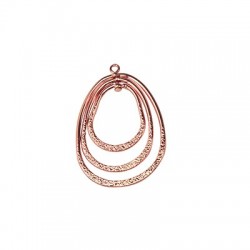 Ciondolo in Metallo Ottone 3 Ovali 27x43mm