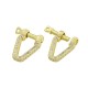 Zircon Brass Screw Clasp 22x15mm