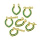 Zircon Brass Screw Clasp 15x18mm