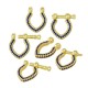 Chiusura a Vite in Ottone con Zirconi 15X18 mm