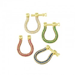 Chiusura a Vite in Ottone con Zircone 17X21 mm