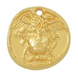 Zamak Pendant Round Medusa 24mm