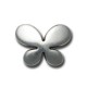 Passante Farfalla in Argentone CCB 28x21mm