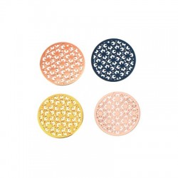 Pendentif rond filigrane en Métal/Laiton 30mm