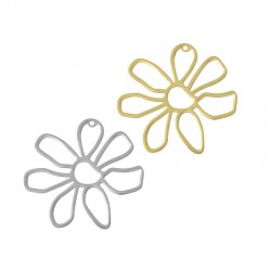 Brass Pendant Flower 36x35mm