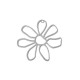 Ciondolo in Ottone a Forma di Fiore 36X35 mm