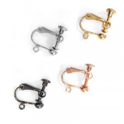 Brass Ear Clip w/ Screw 10x16mm