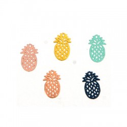 Breloque filigrane ananas en Métal/Laiton 15x9mm