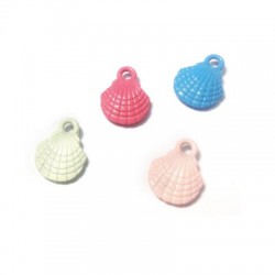 Charm Coquillage en Zamak Peint 10 x 13 mm