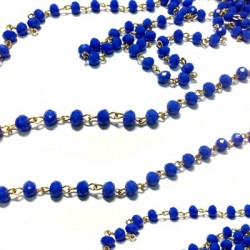 Chaîne Rosaire (Clous et perles en verre facettées 6mm (103pcs/m)
