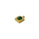 Ciondolo Quadrato in Acciaio Inossidabile 316 con Cristallo Verde 6 mm
