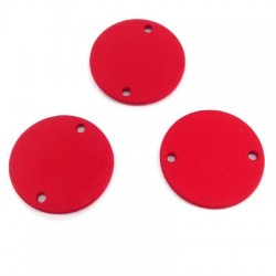 Intercalaire rond en Métal/Zamak couvert de Caoutchouk 18mm
