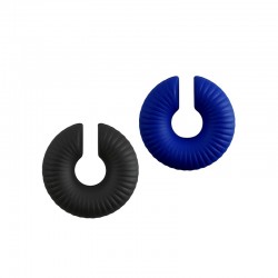 Acrylic Ear Cuff Hoop w/ Lines Rubber Effect 29mm/10mm
