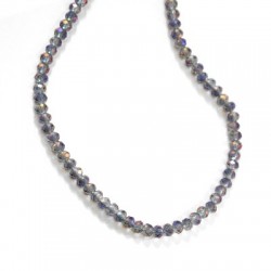 Perlina in Mezzo Cristallo Sfaccettata 4x3mm (Ø 0.7mm) (~150 pz/filo)