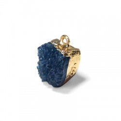Resin Charm Irregular Square Geodes 12x14mm