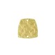 Ciondolo in Ottone Trapezoidale Martellato con 2 Fori 18 mm
