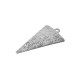 Ciondolo in Ottone Triangolare con Spirali 14X25 mm