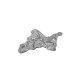 Brass Pendant Irregular Hammered 28x37mm