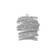Pendentif en Laiton Rectangulaire Martelé 38 x 32 mm