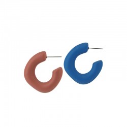 Acrylic Earring Hoop with Rubber Effect 28x25mm