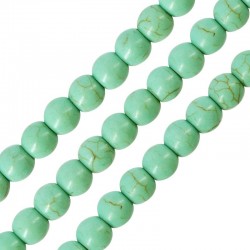 Howlite Bead Round Mint 6mm (Ø~1.2mm) (~65pcs)