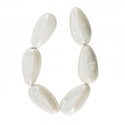 Ceramic Bead Oval Drop w/ Enamel 17x32mm (Ø~2.4mm)