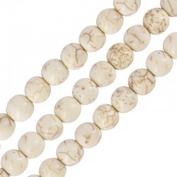 Howlite Bead Round White 8mm (Ø~1.6mm) (~50pcs)