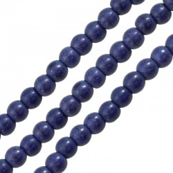 Howlite Bead Round Blue 4mm (~Ø1.2mm) (~100pcs)