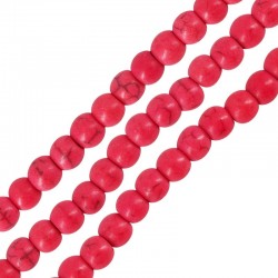 Howlite Bead Round Fuchsia 4mm (~Ø1.2mm) (~100pcs)