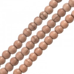 Howlite Bead Round Coffee 4mm (~Ø1.2mm) (~100pcs)