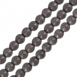 Howlite Bead Round Grey 4mm (~Ø1.2mm) (~100pcs)