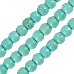 Howlite Bead Round Turquoise 10mm (Ø1.6mm) (~38pcs)