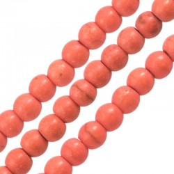 Howlite Bead Round Salmon 10mm (Ø1.6mm) (~38pcs)
