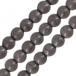 Howlite Bead Round Grey 10mm (Ø1.6mm) (~38pcs)