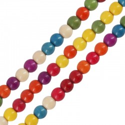 Howlite Bead Round Multi Colored 3mm (Ø~0.5mm) (~130pcs)