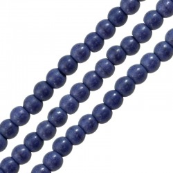 Howlite Bead Round Dark Blue 3mm (Ø~0.5mm) (~130pcs)