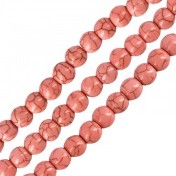 Howlite Bead Round Pink 3mm (Ø~0.5mm) (~130pcs)