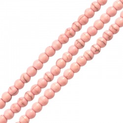 Howlite Bead Round Pink (~2-2.5mm) (~190pcs)