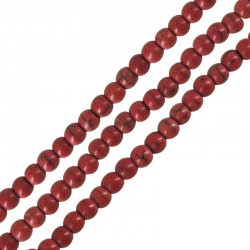 Howlite Bead Round Red (~2-2.5mm) (~190pcs)