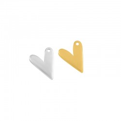 Brass Charm Heart 13x16mm/1.2mm