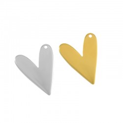 Brass Pendant Heart 24x30mm/1.2mm