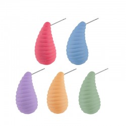 Acrylic Earring Drop w/ Rubber Effect 12x23mm