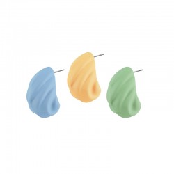 Acrylic Earring Drop w/ Rubber Effect 17x23mm