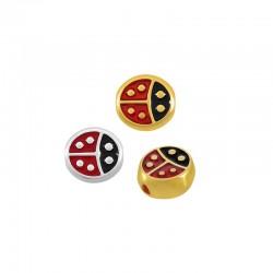 Zamak Slider Ladybug w/ Enamel 8x8.4mm (Ø1.6mm)