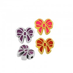 Zamak Slider Bow w/ Enamel 12.5x11.2mm (Ø1.4mm)